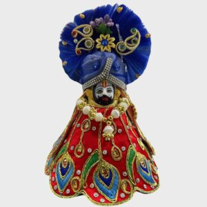 Shyam baba Murti in Dust Marble with Red Colour Poshak